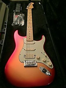 Fender USA American Deluxe Stratocaster HSS Sunset Metallic Maple 2014 DEMO