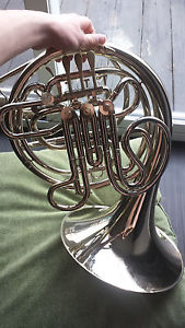 C.G. Conn 8D Double French Horn with Case, 2 Mouthpieces, & Cleaning Accessories