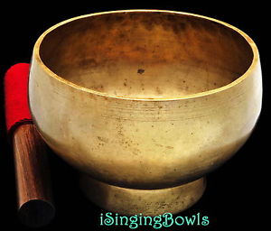 Antique Tibetan Singing Bowl: Stem 6 1/4