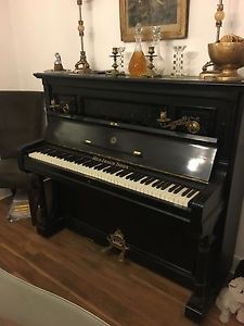 Ibach upright piano. Ornately carved, Rococo style. Beautiful Piano