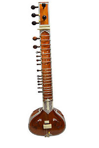 PROFESSIONAL SITAR WITH FIBRE GLASS CASE ESRAJ RAVI SHANKAR STYLE STRING SHIP