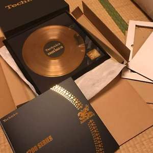 Technics SL-1200 35th Anniversary Gold Disc Turntable DJ booklet Rare