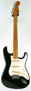 Fender Japan ST57-55 E Serial 1980s Black Electric Guitar 170213a