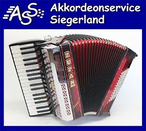 AKKORDEON ZUPAN JUWEL III 72 MH, Helikon, schadowred, traumhaft in Klang+Optik!