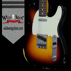 Fender Custom Shop 1963 Telecaster Relic Rosewood Fret Board 3-Tone Sunburst