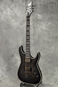 SCHECTER AD-C-1-HR-EX See-Thru Black Satin / Ebony w/SoftCase Used #U623