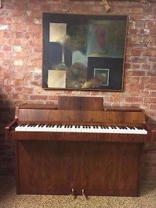 Modern Contemporary Danish Design Small Compact Upright Piano Restored to New