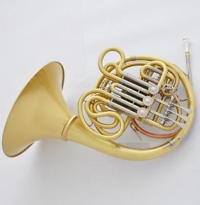 Professional Matte Brass Double French Horn F/Bb Key 103 Model With Case