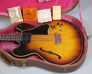 1959 Gibson EB-2 Sunburst with Hang Tag and Paperwork!