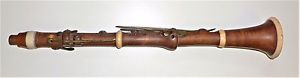 Antique 19th cent. boxwood E Clarinet STARCK LONDON 8 Brass keys