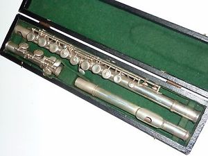 Antique djalma julliot silver flute