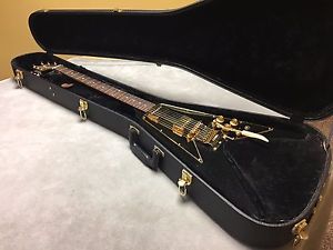 2002 Gibson Custom Art & Historic LENNY KRAVITZ 1967 Flying V Black/Gold Sparkle