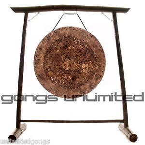 36" Atlantis Gong on the Vietnamese Bamboo Gong Stand with Mallet