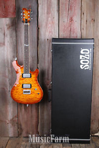 Sozo Z7HBQV2 Z Series Electric Guitar Maple Top Honeyburst with Hardshell Case