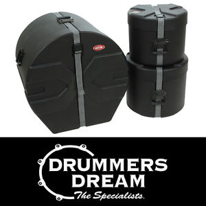 SKB 3Pce Drum Kit Hard Case Set 12" x 10" Tom 14" x 12" Tom 22" x 18" BassDrum