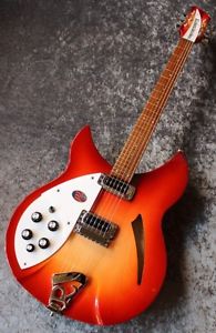 Free Shipping New Rickenbacker 330 Left Hand/Fireglo Red Semi Acoustic Guitar