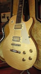 Vintage Circa 1975 Univox Hi Flier Les Paul Copy Natural Flamed Maple W/ Case