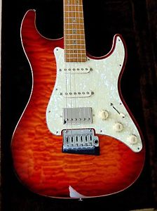 NEW MELANCON CLASSIC ARTIST AAA QUILTED TOP FIREBURST GUITAR ROASTED MAPLE NECK