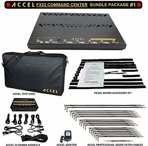 Bundle Package;  Accel FX22 Command Center Pedal Board