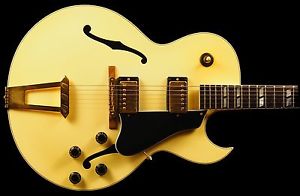 Gibson Vintage 1990 ES-175 Alpine White/Yellowed Jazz Archtop 50's nk 2 pup*584