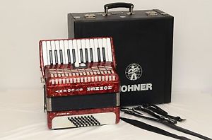 Hohner Student 48 BASS  GERMAN ACCORDION + HARD CASE/AMAZING CONDITION/DHL