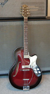 Vintage Framus Billy Lorento hollowbody guitar 1950s Black Rose Grimshaw vibrato