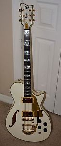EPS LTD Xtone PC1V Semi-Hollow Electric Guitar, Pearl White, Seymour Duncan,HSC