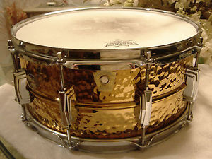 VINTAGE LUDWIG HAND HAMMERED BRONZE 6 1/2 BY 14...SERIOUS HAMMERING....ARTISTIC