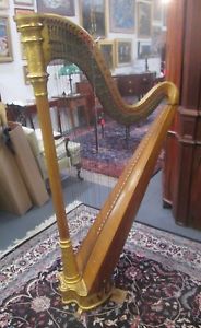 ANTIQUE LYON & HEALY WASHBURN CONCERT HARP MODEL W-121 FINE DECORATIVE ITEM
