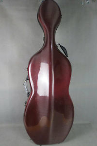 bj 1pcs red color Pure carbon fiber cello case 4/4. strong and light weight