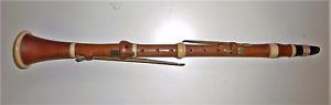 19TH C. Antique GOULDING & CO a boxwood clarinet 5 brass keys
