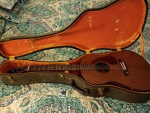 Early 1960's Gibson LG Acoustic Case Black/Yellow Vintage  AND a Guitar!!!!!!!!!