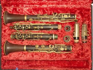 Very Rare Wooden Buffet Crampon A Paris French (Clinton) LP Clarinets A & Bb