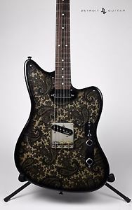 USED CROOK T MASTER JR BLACK AND GOLD PAISLEY W/ CASE