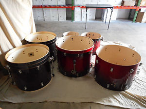 Lot of Drumcraft Series 5 Drum Shells Poplar/Birch Wood.
