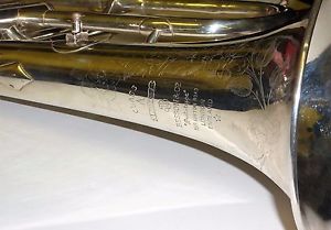 Rare early 20th C. Besson & Co London England PROTOTYPE flugelhorn Silver plated
