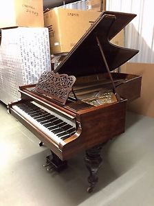 Schiedmayer Antique Grand Piano With An Ornate Polished Rosewood Case C.1870