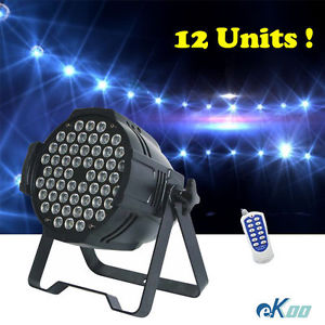 12 Units Wireless Control 3Wx54 RGBW LED Stage Par Light DJ Party Bar American