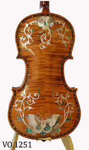 Antoni Butterfy Inlay Handmade,Solid Flamed Maple Violin 4/4 Advanced Level 1251