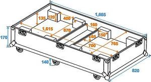 ROADINGER Flightcase 2x CLA-115