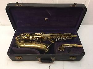 1941 CONN MODEL 6M ALTO SAXOPHONE ROLLED TONE HOLES MICRO TUNE NECK NAKED LADY