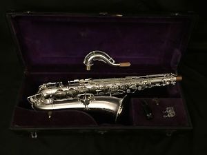 *Beauty* 1925 Buescher C Melody Tenor Saxophone Satin Silver With All New Pads