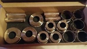 Half Set of Robert Gillander Plain Silver Bagpipe Mounts