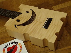Solid Curly Sycamore "Swiss Cheese" Concert Ukulele #2362