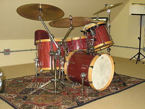 *RARE* Sonor Signature inspired stave shell designed custom drumset. With Cases.