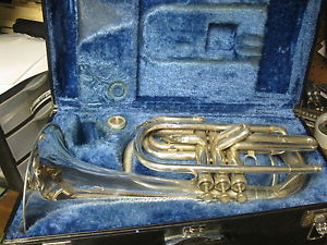 Yamaha Marching Baritone YBH301M horn YBH 301 Bb Silver w.Case & Mouthpiece #4AL