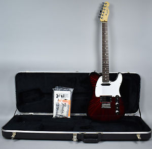 1992 Fender Telecaster Plus Electric Guitar RARE Firestorm Red Radiohead w/OHSC