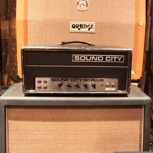 Vintage 1970 Sound City 50 Plus Mark 4 Custom Built L50 Valve Amplifier Serviced
