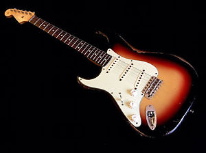 LEFTY! MJT Custom Sunburst 63 Stratocaster Nitro Guitar Warmoth Left HSC RELIC