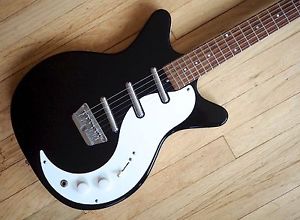 1990s Jerry Jones Shorthorn 3 Pickup DC3 Electric Guitar Black USA, Danelectro
